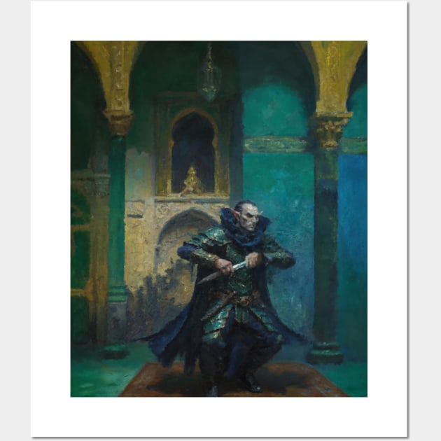 Dark Elven Spymaster Assassin Wall Art by PositiefVibez